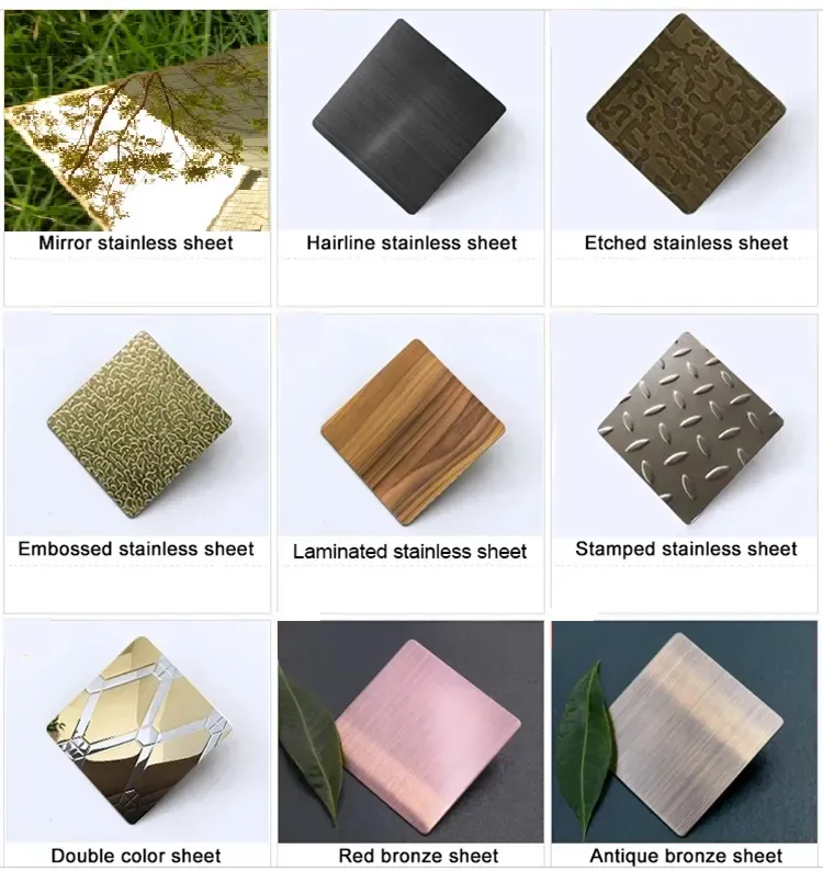 1mm-3mm 두께 ASTM AISI 304 304L 201 스테인리스 스틸 플레이트, 장식용 다양한 표면 2