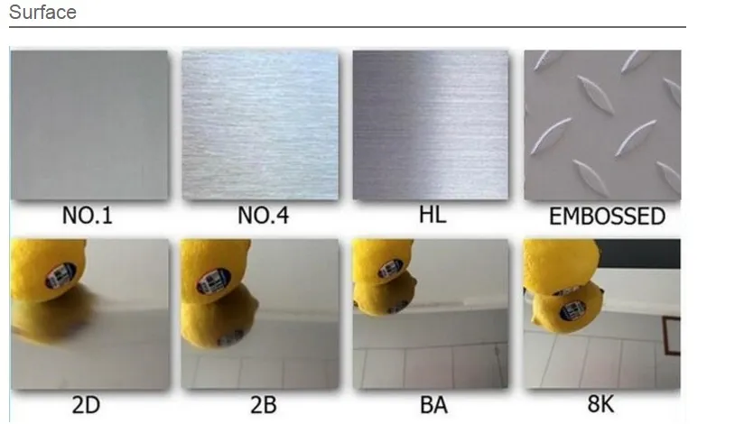 2b Ba 8K Hl 표면 두께 0.3-3mm Ss 201 판 냉간 압연 201 202 스테인리스 강판 2