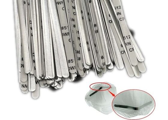 면 마스크를 위한 알루미늄 마스크 코 스트립 브리지 와이어는 고정된 5 밀리미터를 피했습니다